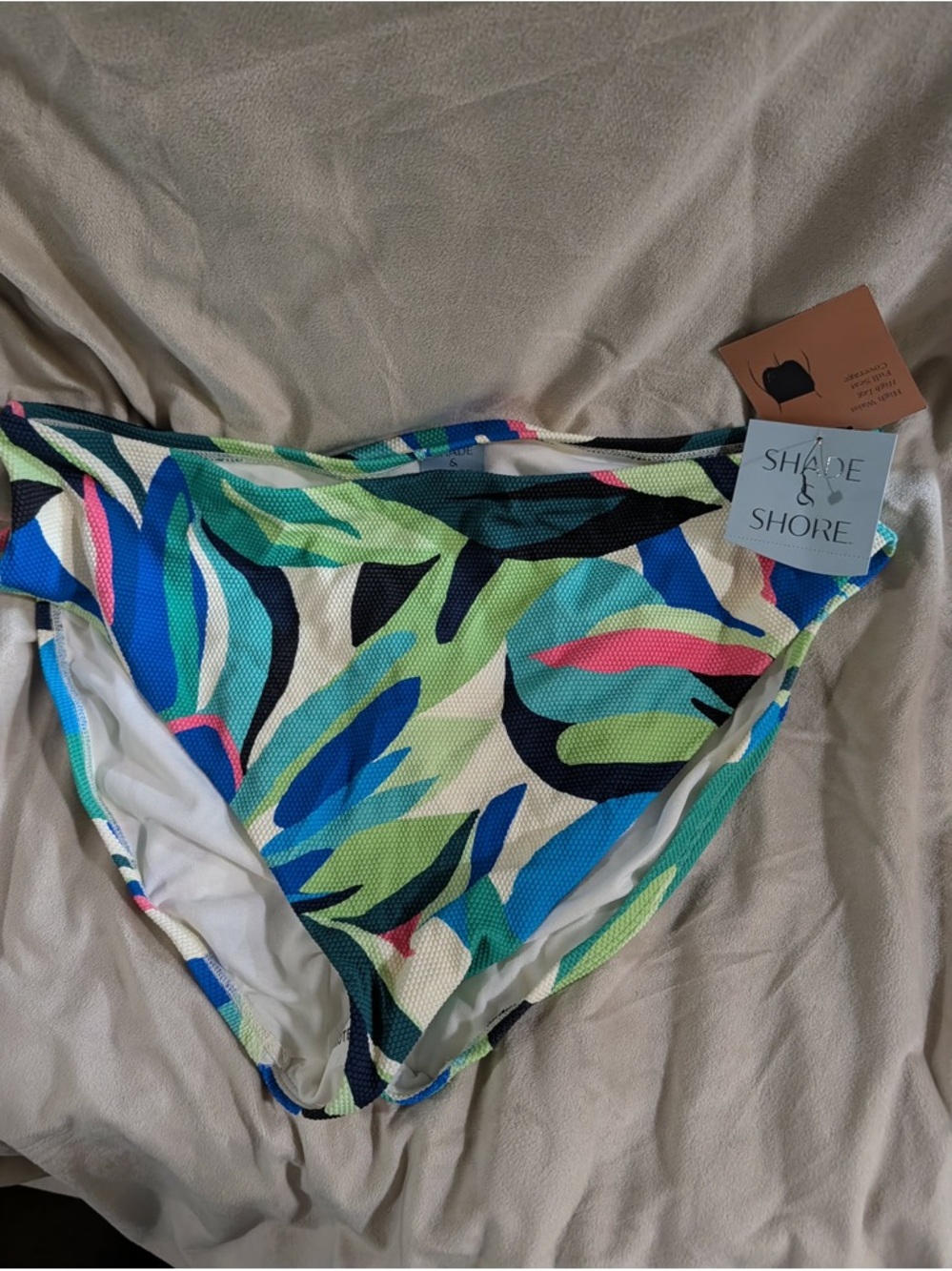 Shade & Shore Multicolor Wave Print Bikini (Blue, Pink, Green, Black, White)
